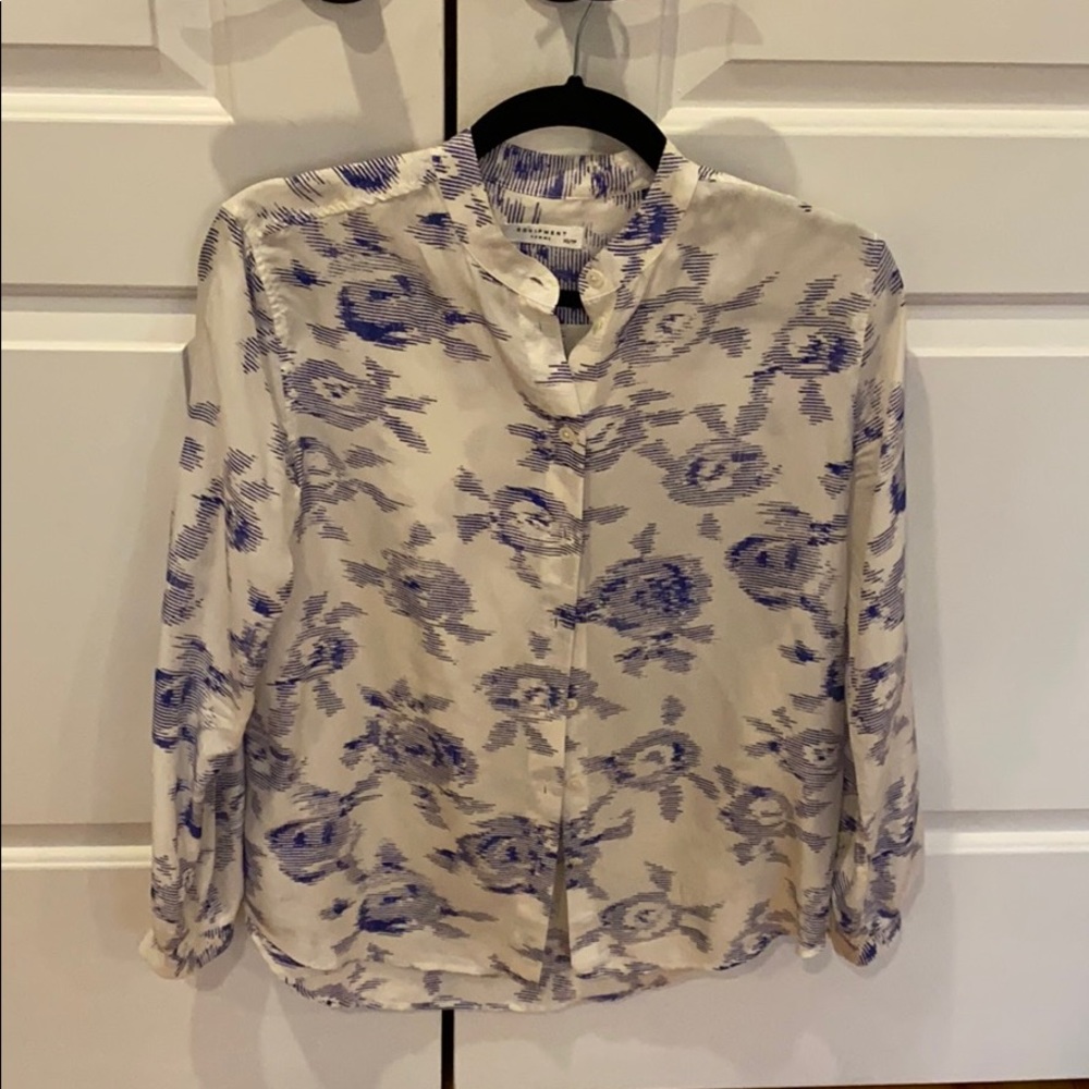 Beautiful Equipment printed silk blouse